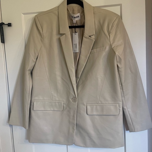 Steve Madden Jackets & Blazers - NWT Steve Madden Faux Leather Blazer Size S